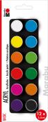 MARABU Acrylfarben-Set Basic 12 x 3,5 ml mehrere Farben