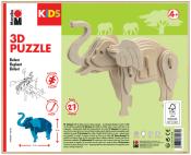 MARABU Kids Holzbastelset Elefant 27 Teile natur