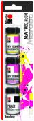 Marabu Neonfarbe New York Neon Set Broadway mit Tagesleuchteffekt, 3 x 15 ml