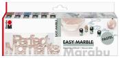 Marabu Marmorierfarbe-Set Easy Marble Pastell, 6 x 15 ml