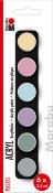 MARABU Acrylfarben-Set Pastell 6 x 3,5 ml mehrere Farben