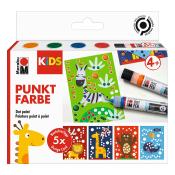 MARABU Kids Punktfarbe Dot Pen Set Tiere 4 x 25 ml mehrere Farben