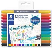 STAEDTLER® Doppelfasermaler Brush Lettering 12 Stück mehrere Farben
