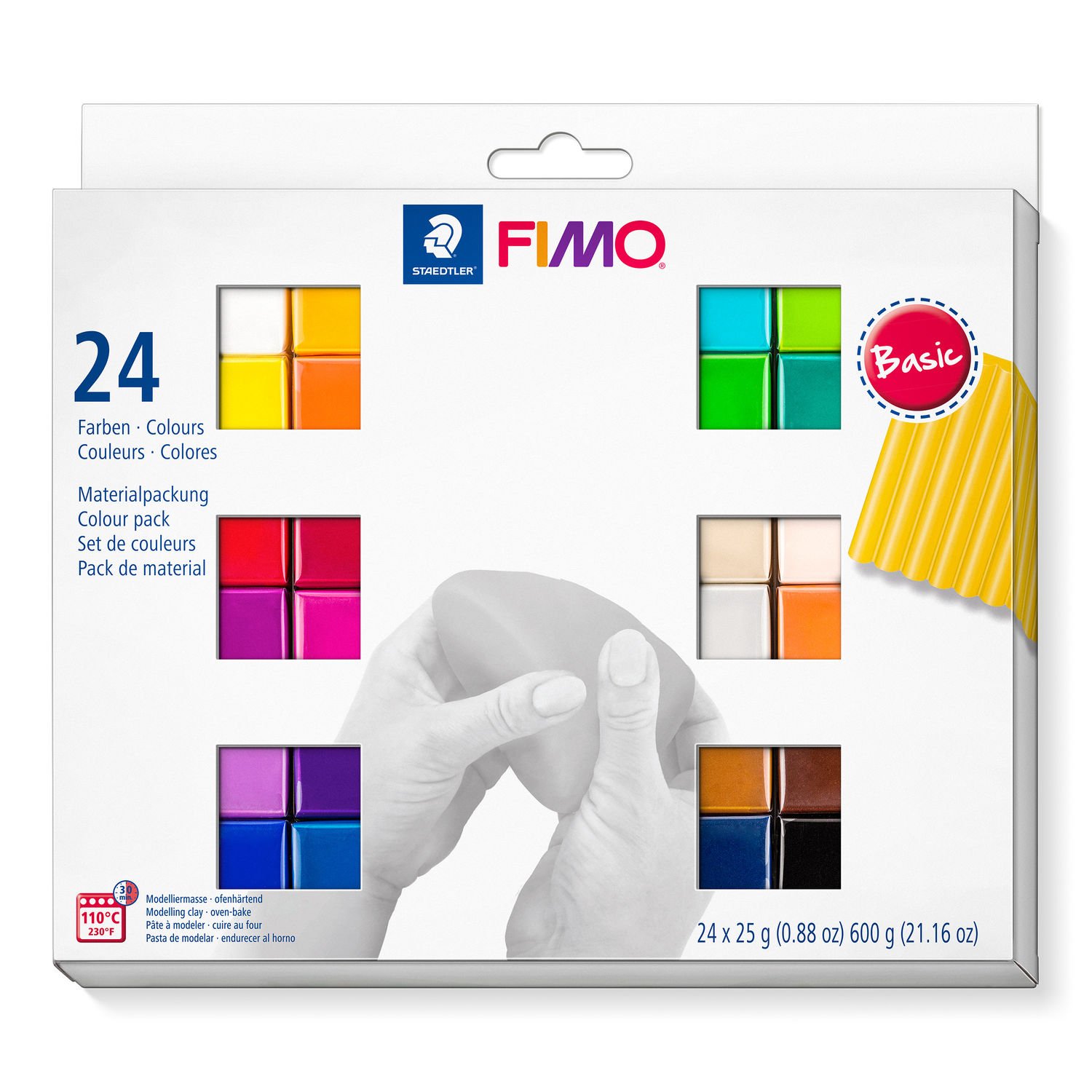 STAEDTLER® FIMO® Soft Materialpackung Basic Colours 24 Halbblöcke