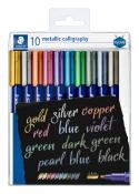 STAEDTLER® Permanentmarker Metallic Calligraphy 10 Stück mehrere Farben