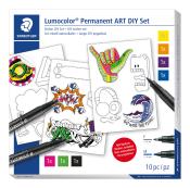 STAEDTLER® Permanentmarker-Set Lumocolor ART DIY 10 Teile