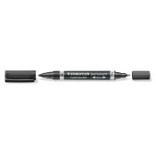 STAEDTLER® Permanentmarker Lumocolor Duo 348 nachfüllbar schwarz