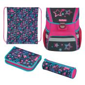 HERLITZ Schultaschenset Loop Plus Stars 4-teilig bunt