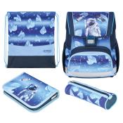 HERLITZ Schultaschenset Loop Plus Cosmic Explorer 4-teilig blau