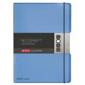 HERLITZ Notizheft my.book flex A4 40 Blatt kariert und 40 Blatt liniert gelocht blau