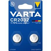 VARTA Lithium Knopfzellen Batterie, 2 Stück, CR2032