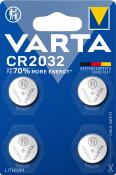 VARTA Lithium Knopfzelle Batterie CR2032 4 Stück