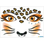 HERMA Face Art Sticker Leopard 1 Blatt bunt
