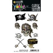 HERMA Classic Tattoo Pirates 1 Blatt schwarz