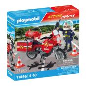PLAYMOBIL Action Heroes Feuerwehrmotorrad am Unfallort 21 Teile 71466