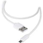 VIVANCO Verbindungskabel USB 2.0 Typ-A auf Typ micro B 1,2 m weiß 