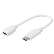 VIVANCO Adapter USB Type-C™ auf Micro USB 0,1 m weiß 
