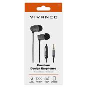 VIVANCO Premium In-Ear Earphones Metallic Design schwarz 
