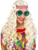Perücke Hippie mit Stirnband blond