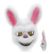 Horrormaske Hase Einheitsgröße weiß