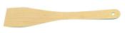 Holzspatel mit breiter, flacher Kante. Lange, schmale Form mit einem Loch am Griff.