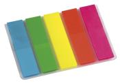 INFO Haftnotizen - Seitenmarker, 12x44 mm, 5x 25 Blatt, Neonfarben 