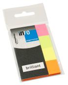 INFO Haftnotizen - Seitenmarker: Brilliant-Mix, im Umschlag, 20x50 mm, 4x 40 Blatt, bunt 