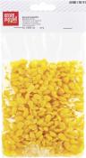 Beeswax pastilles in gelber Farbe. Verpackt in einer transparenten Tüte.