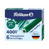 PELIKAN Tintenpatronen 4001 6 Stück dunkelgrün