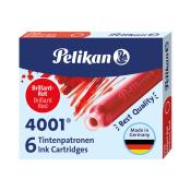 PELIKAN Tintenpatronen 4001 6 Stück brillant-rot