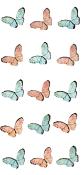 RÖSSLER Sticker Glitter Schmetterlinge 15 Stück rosa/blau