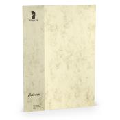 Helle, marmorierte Papiermappe. Logo oben links. Beschriftung unten: 'Coloretti', 250 g/m², A4, geeignet für Laser- und Tintenstrahldruck.