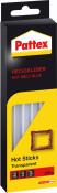 Verpackung für Heisskleber-Sticks. Transparent, 200 g, mit Pattex-Logo.