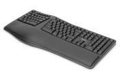 DIGITUS Ergonomische Tastatur kabellos 2,4 GHz schwarz