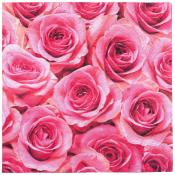 Servietten Rosen 25 x 25 cm 3-lagig 30 Stück rosa