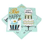 Servietten Be Happy - Happy Birthday 20 Stück bunt