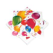 Servietten Party Ballons 33 x 33 cm 3-lagig 20 Stück bunt