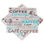 Servietten Kaffee 25 x 25 cm 3-lagig 30 Stück bunt