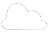 Ausstechform in Form einer Wolke. Die Form ist weiß und hat eine einfache, geschwungene Kontur.