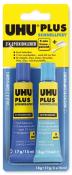 UHU Plus 2-Komponenten Epoxidharzkleber schnellfest 2 x 15 ml