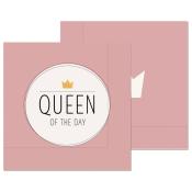 Servietten Queen of the day 33 x 33 cm 20 Stück rosa