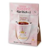 LAVIDA Geschenk-Set Kleine Auszeit für dich Becher, Tee und Schokolade