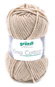 Garnknäuel in beige. Marke: gründl. Bezeichnung: King Cotton. Material: ägyptische Baumwolle.