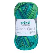 GRÜNDL Strickgarn Cotton Quick print, grün multicolor
