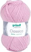 Rosa Wollknäuel, Marke gründl. Bezeichnung: Classico. Material: Merino, superwash. Weiche Struktur.
