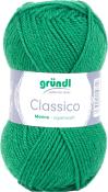 Grüner Wollknäuel von gründl. Bezeichnung: Classico, Merino, superwash.