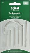 Packung mit 7 Bastelnadeln. Verschiedene Größen. Metallisch glänzend. Geeignet für Handarbeiten.