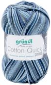 GRÜNDL Strickgarn Cotton Quick print, blau multicolor