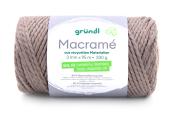 Garnrolle in brauner Farbe für Macramee-Projekte. 330 Gramm, aus recycelten Materialien.