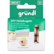 Verpackung mit DIY-Holzkugeln. 30 Stück, Durchmesser 14 mm, geeignet für Makramee.